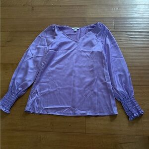 Purple Bar 111 XS Long Sleeve V Neck Blouse